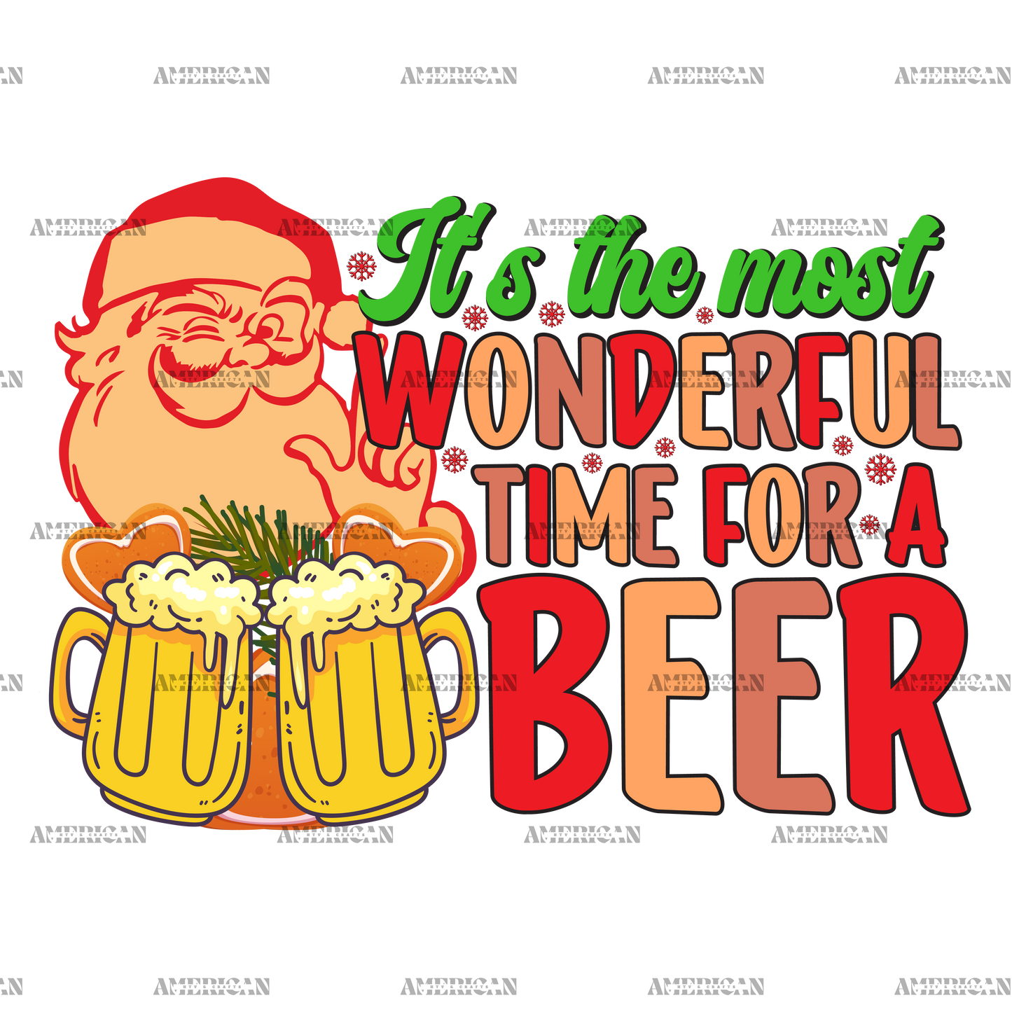 Its The Most Wonderful Time For A Beer DTF Transfer