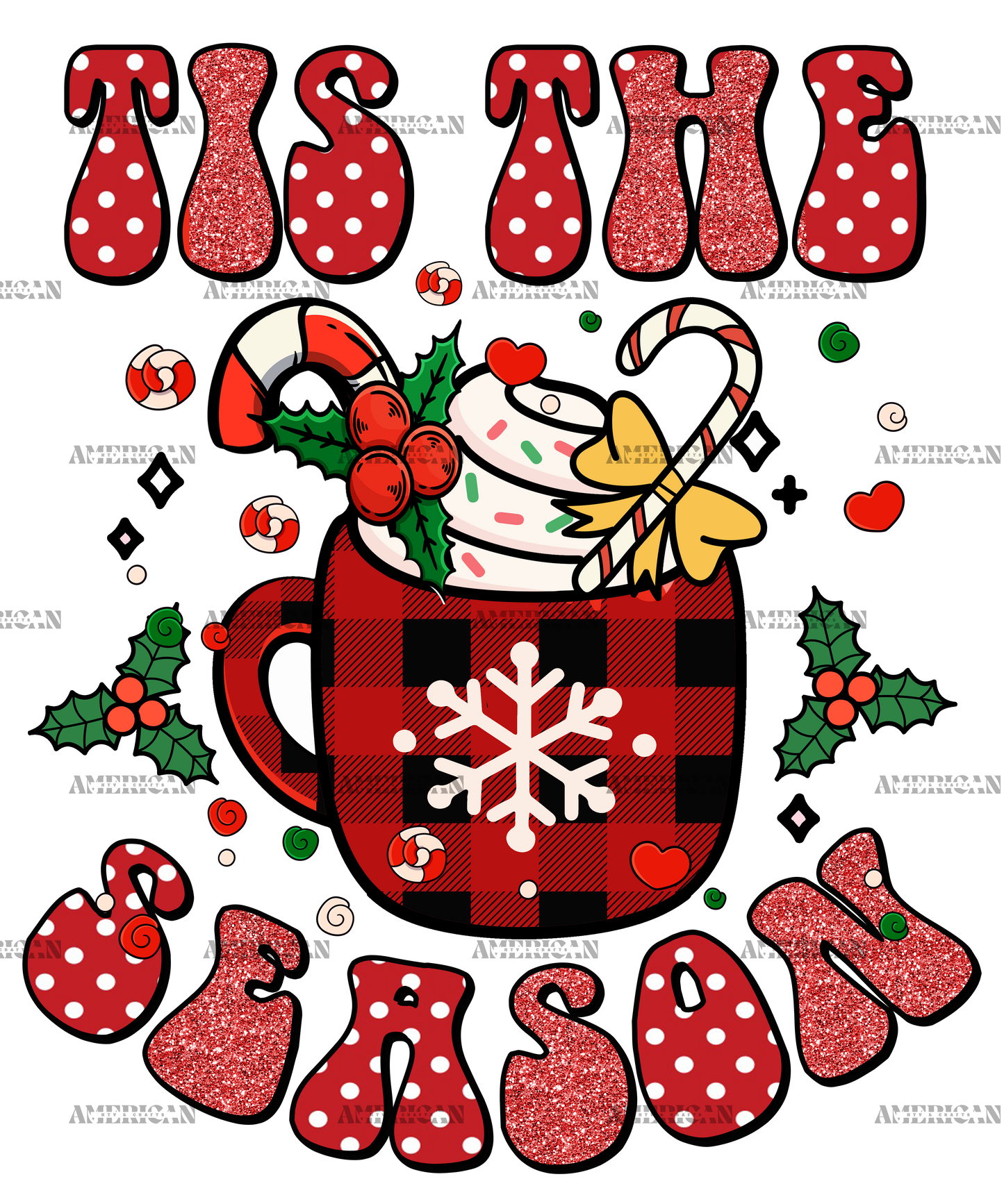 Tis The Season Christmas-24 DTF Transfer