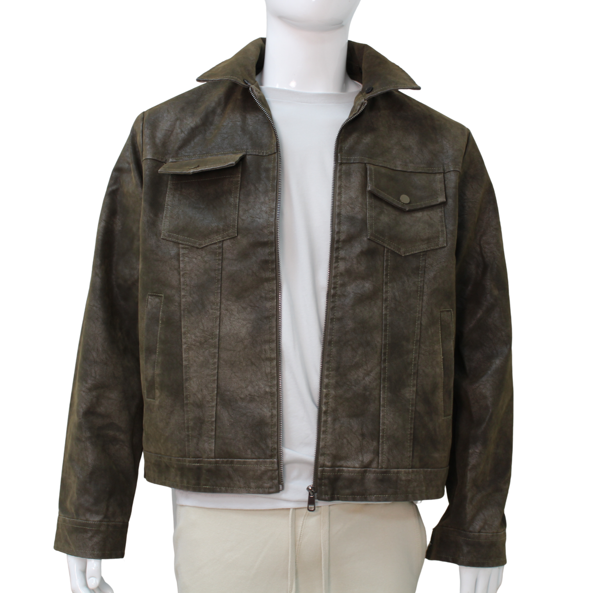 Leather Bomber Jacket