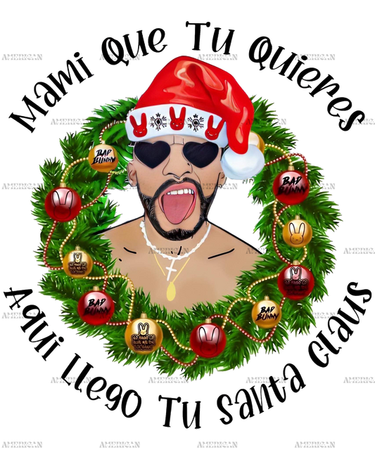 Bad Bunny Christmas-1 DTF Transfer